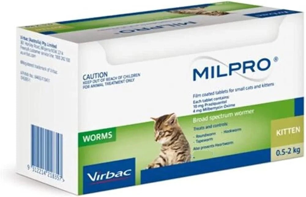 Virbac Milpro Dewormer for kittens and puppies 1 Tablet