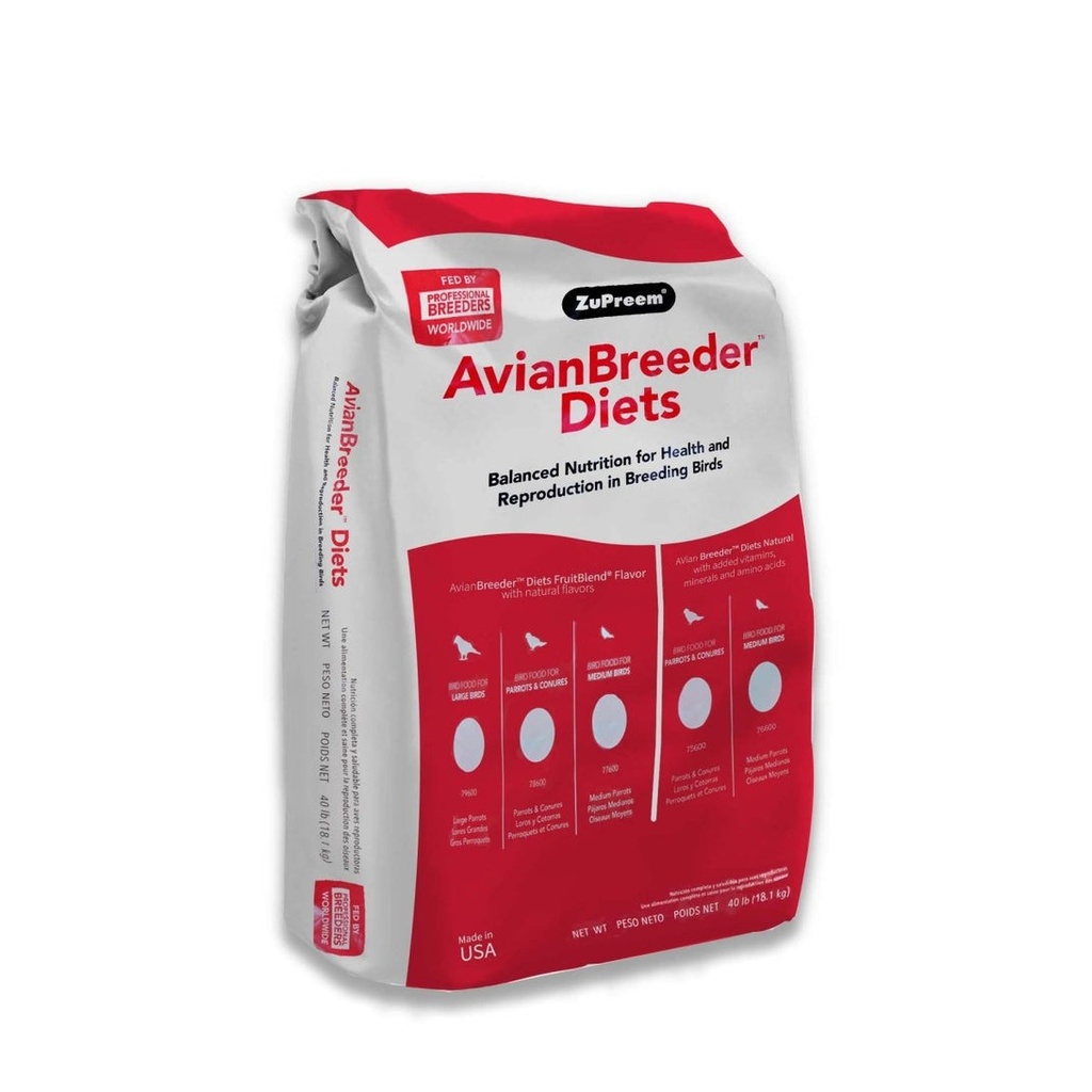 AVIANBREEDER FRUITBLEND DIET - COCKATIELS 40LB (18.14KG)